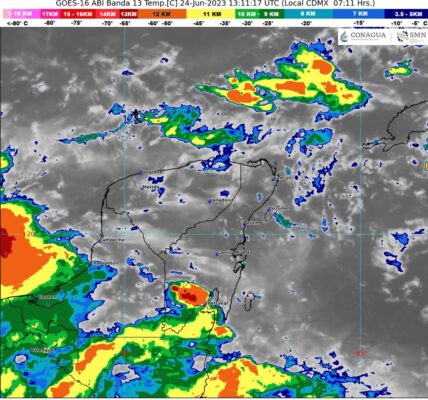 Pronostican lluvias puntuales muy fuertes en Yucatán y Quintana Roo